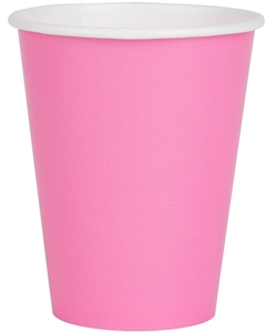 Creative Converting 563042B 9 oz. Candy Pink Poly Paper Hot / Cold Cup ...