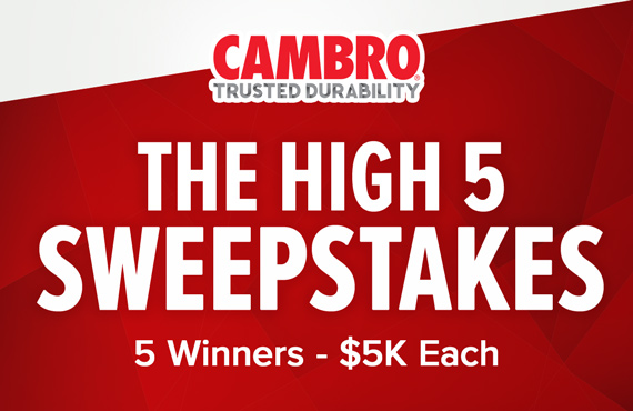 Shop Cambro to Win All Month Long with the High 5 Sweepstakes