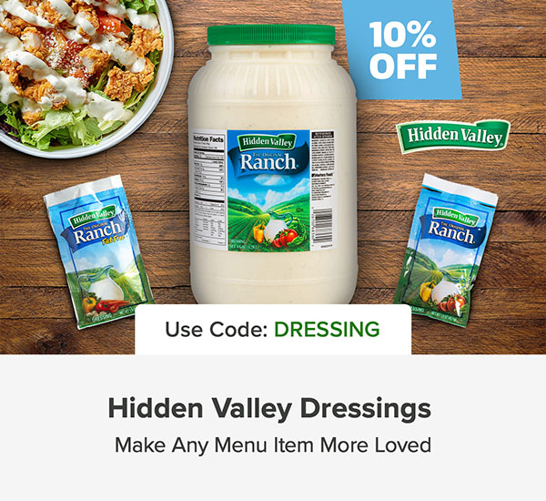 10% Off Hidden Valley Dressings