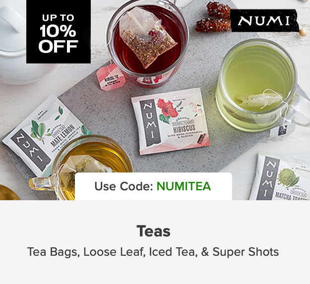 Stock Up & Save on Organic Jasmine, Rooibos, Green & Other Tea in Bags or Loose Leaf