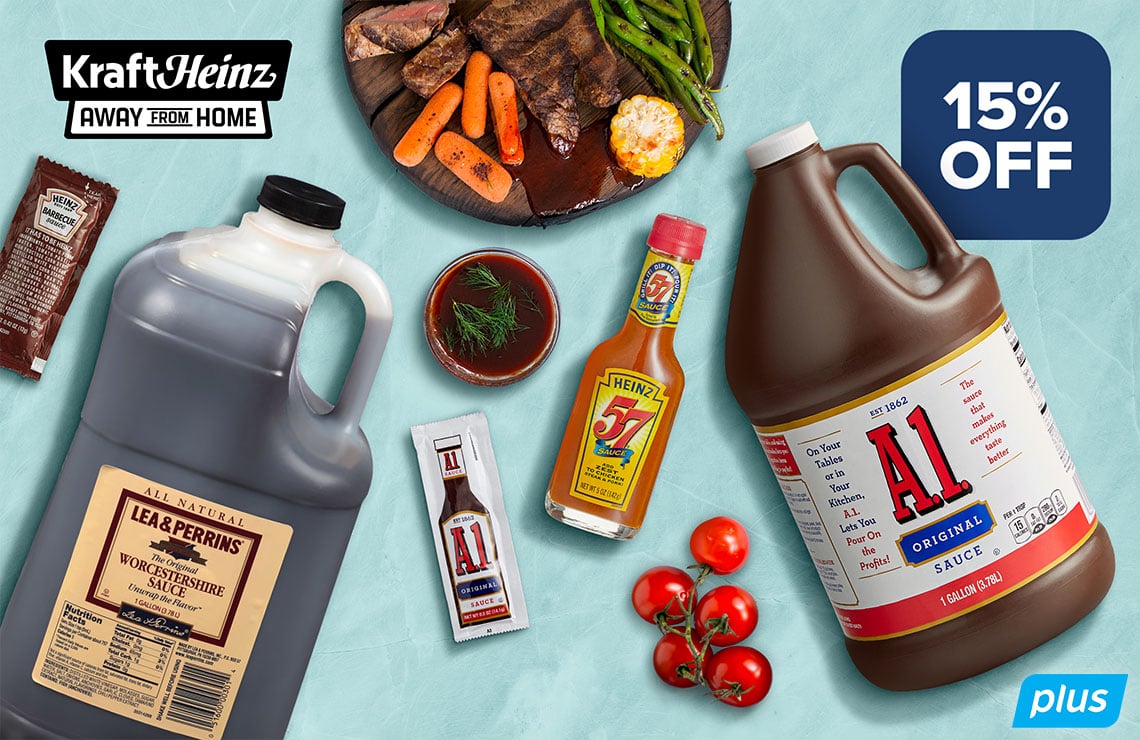 15% Off Kraft Heinz Steak & BBQ Sauces to Fire up the Flavor, A1 Original Sauce, Heinz 57, Lea & Perrins Worcestershire Sauce, and More Use Code SAUCY