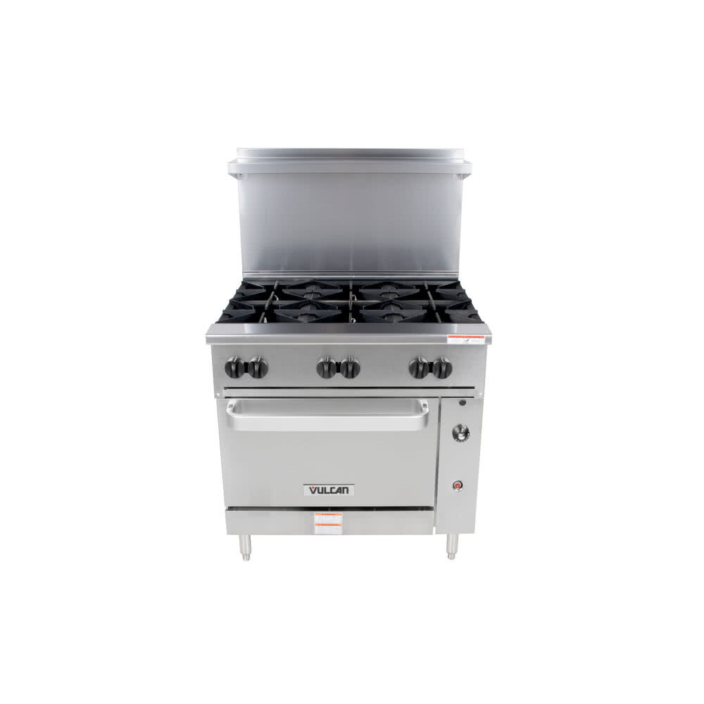 Scratch and Dent Vulcan 36S6BN Endurance 6 Burner 36" Natural Gas Range with Standard Oven Base