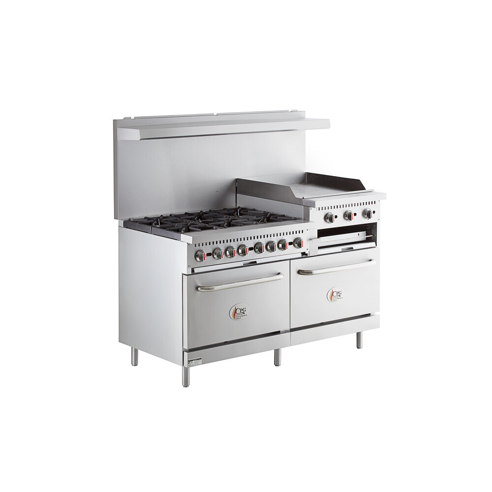 Scratch and Dent Cooking Performance Group S60GS24N Natural Gas 6 Burner 60" Range with 24