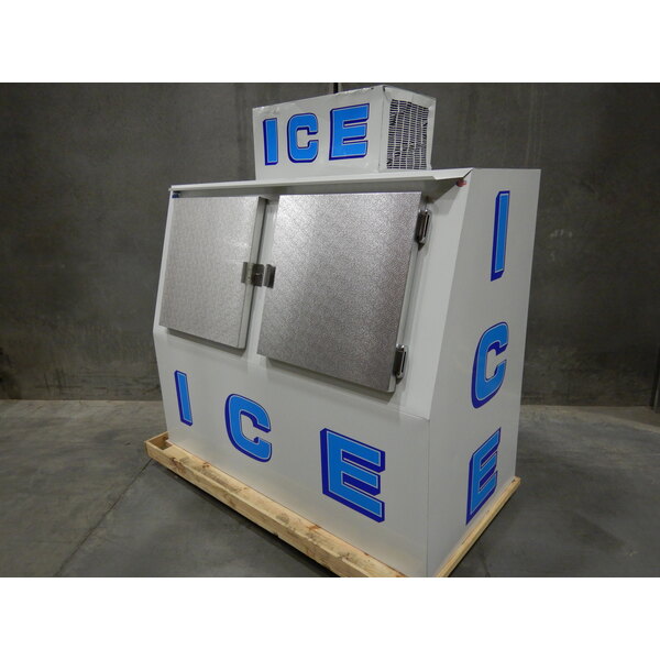 Scratch And Dent Polar Temp 600ad Auto Defrost Outdoor Ice Merchandiser With Slant Front 60 Cu Ft