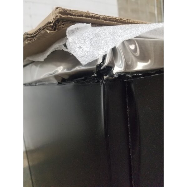 Scratch and Dent True TBB2HC 58 7/8" Black Solid Door Back Bar