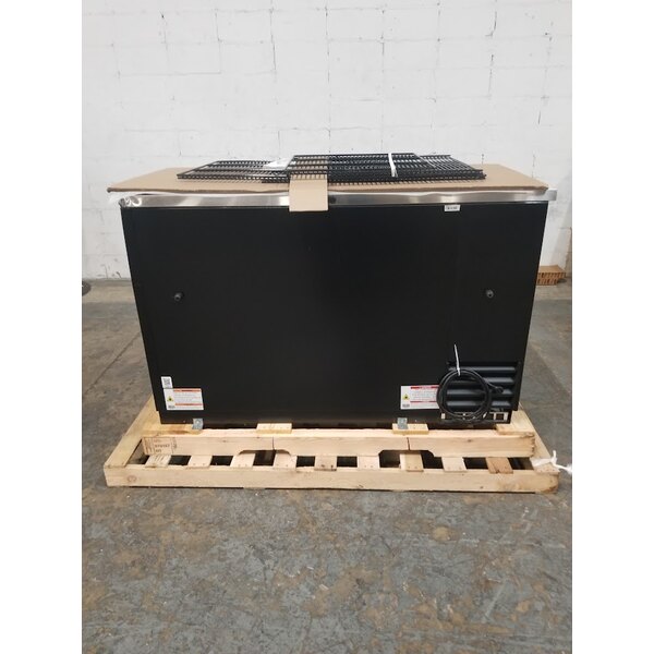 Scratch and Dent True TBB2HC 58 7/8" Black Solid Door Back Bar