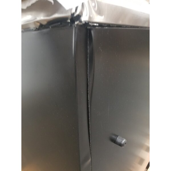 Scratch and Dent True TBB2HC 58 7/8" Black Solid Door Back Bar