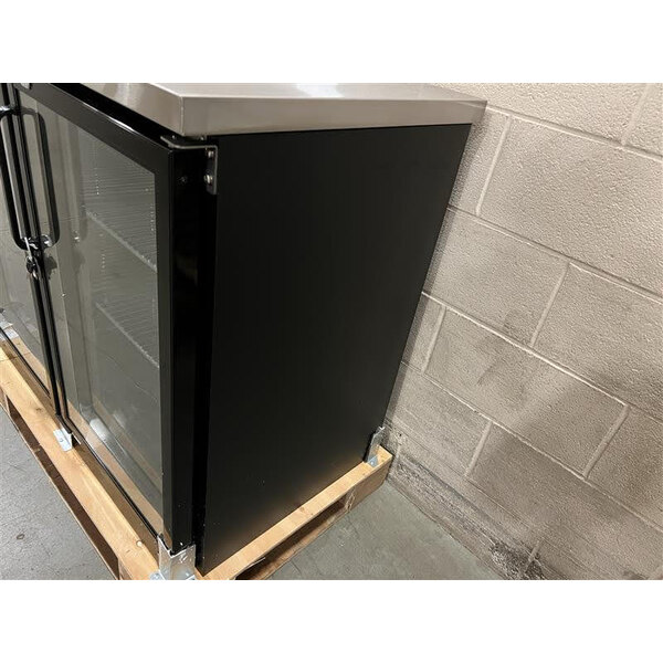 Scratch and Dent Avantco UBB72GHC 73" Black Counter Height Narrow