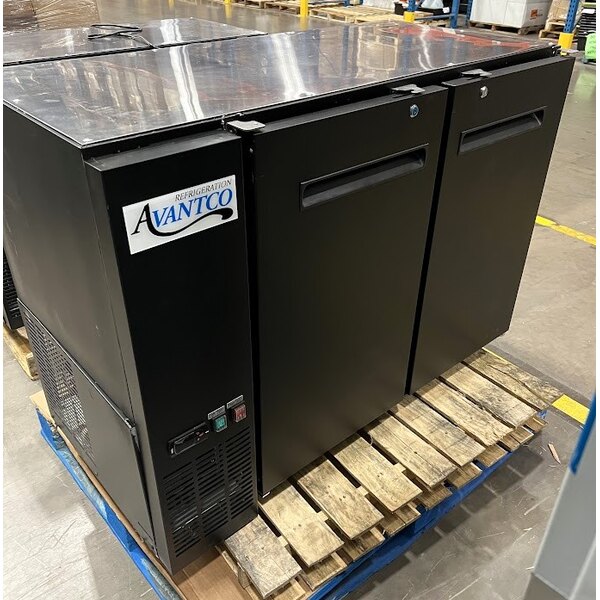 Scratch and Dent Avantco UBB48GT 48" Black Underbar Height Narrow Solid Door Back Bar