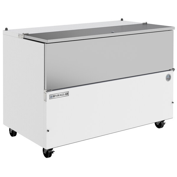 Scratch and Dent Beverage-Air SM58HC-W 58" White 1-Sided Cold Wall Milk Cooler