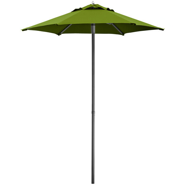 Scratch and Dent Lancaster Table & Seating 6' Moss Green Push Lift Aluminum Umbrella