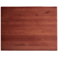 Lancaster Table & Seating 24 inch x 30 inch Solid Wood Live Edge Table Top with Mahogany Finish