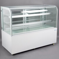 Avantco BC-60-HC 60 inch Curved Glass White Refrigerated Bakery Display Case
