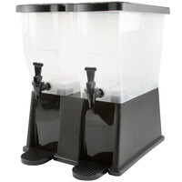 Choice 6 Gallon Black Double Stand Beverage / Juice Dispenser