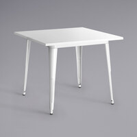 Lancaster Table & Seating Alloy Series 32 inch x 32 inch White Dining Height Outdoor Table