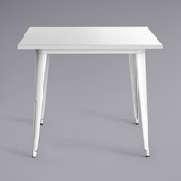 Lancaster Table & Seating Alloy Series 32 inch x 32 inch White Dining Height Outdoor Table