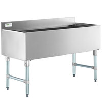 Regency 21 inch x 48 inch Underbar Ice Bin with 10 Circuit Post-Mix Cold Plate and Bottle Holders