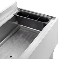 Regency 21 inch x 48 inch Underbar Ice Bin with 10 Circuit Post-Mix Cold Plate and Bottle Holders