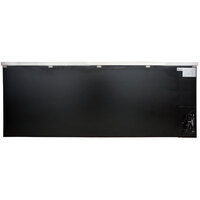 Avantco UBB-4-HC 90 inch Black Counter Height Solid Door Back Bar Refrigerator with LED Lighting