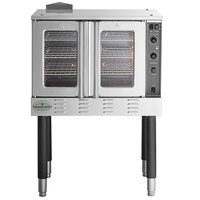 Main Street Equipment CG1-N Single Deck Full Size Natural Gas Convection Oven with Legs - 54,000 BTU