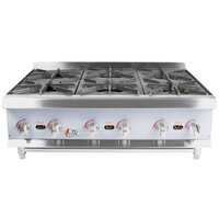 Cooking Performance Group R-CPG-36-NL 6 Burner Gas Countertop Range / Hot Plate - 132,000 BTU