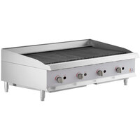 Cooking Performance Group CR-CPG-48-NL 48 inch Gas Countertop Radiant Charbroiler - 160,000 BTU