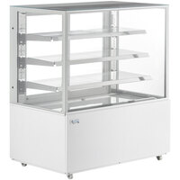 Avantco BC-48-SW 48" White Square Refrigerated Bakery Display Case with LED Lighting