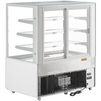 Avantco BC-48-SW 48 inch White Square Refrigerated Bakery Display Case with LED Lighting