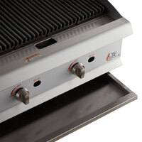Cooking Performance Group CL-CPG-36-NL 36 inch Gas Countertop Lava Briquette Charbroiler - 120,000 BTU