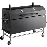 Backyard Pro 554SMOKR60KD 60 inch Charcoal / Wood Smoker Grill with Adjustable Grates and Dome