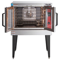 Vulcan VC4GD-1 1D150K Natural Gas Single Deck Full Size Gas Convection Oven with Solid State Controls and Legs - 50,000 BTU