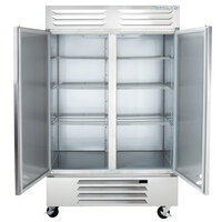 Beverage-Air RB49HC-1S 52 inch Vista Series Two Section Solid Door Reach-In Refrigerator - 46.15 Cu. Ft.