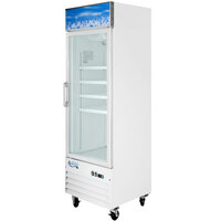 Avantco GDC-12F-HC 27 1/8 inch White Swing Glass Door Merchandiser Freezer with LED Lighting