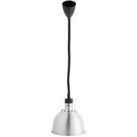 ServIt HLR85CH Retractable Cord Ceiling Mount Heat Lamp with Modern Chrome Finish Round Dome Shade