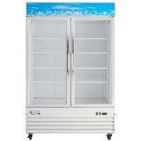Avantco GDC-49F-HC 53 1/8 inch White Swing Glass Door Merchandiser Freezer with LED Lighting
