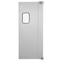 Regency Single Aluminum Swinging Traffic Door with 9 inch x 14 inch Window - 36 inch x 84 inch Door Opening