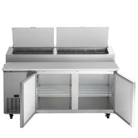 Avantco APPT-71-HC 71 inch 2 Door Refrigerated Pizza Prep Table