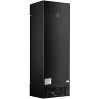 Avantco GDC-15-HC 25 5/8 inch Black Swing Glass Door Merchandiser Refrigerator with LED Lighting