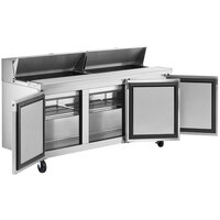 Avantco A Plus APST-72 72 inch 3 Door Stainless Steel Refrigerated Sandwich / Salad Prep Table