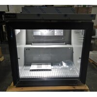 Delfield GUR32BP-G 32 inch Front Breathing Glass Door ADA Height Worktop Refrigerator with 3 inch Casters