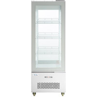 Avantco GD4C-15-HC White 4-Sided Glass Refrigerated Display Case