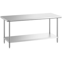 Regency Spec Line 30 inch x 72 inch 14 Gauge Stainless Steel Commercial Work Table with Undershelf