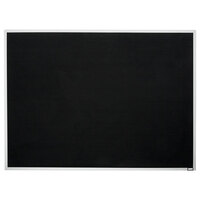 Aarco BOFD3648 36 inch x 48 inch Black Felt Open Face Horizontal Indoor Message Board with Aluminum Frame and 3/4 inch Letters