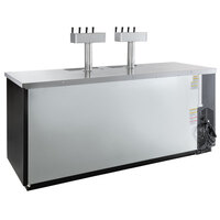 Beverage-Air DD78HC-1-B-144 (2) Four Tap Kegerator Beer Dispenser - Black, (4) 1/2 Keg Capacity