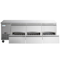Avantco 93 inch Stainless Steel Six Drawer Extra Deep Undercounter Refrigerator