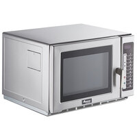 Amana RFS12TS Medium Duty Stainless Steel Commercial Microwave with Push Button Controls - 120V, 1200W