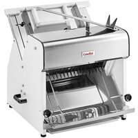 Estella Countertop Bread Slicer with Crumb Tray - 1 inch Slice Thickness, 18 3/4 inch Max Loaf Length - 110V, 1/4 hp