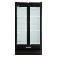 Beverage-Air MT34-1-B 39 1/2 inch Marketeer Series Black Refrigerated Glass Door Merchandiser with LED Lighting