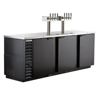 Beverage-Air DD94HC-1-B-144 (2) Four Tap Kegerator Beer Dispenser - Black, (5) 1/2 Keg Capacity