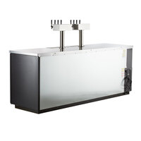 Beverage-Air DD94HC-1-B-144 (2) Four Tap Kegerator Beer Dispenser - Black, (5) 1/2 Keg Capacity